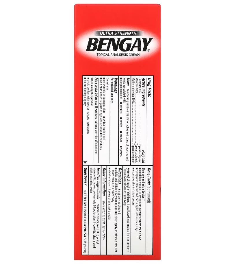Bengay, Pomada Importada Ultra Forte, 113g