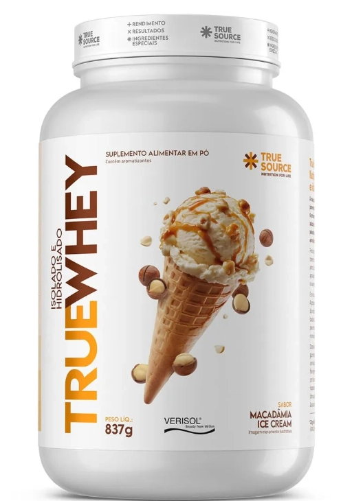 True Whey Protein, 837g Sabor Macadâmia Ice Cream, True Source