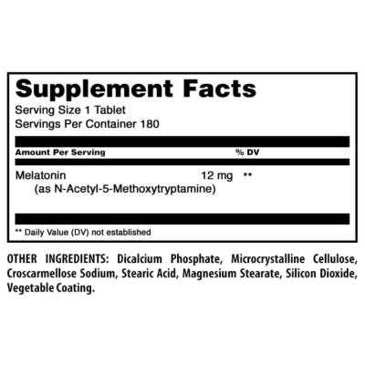 Melatonina 12mg, 180 Tablets, Sabor Morango, Amazing Formulas