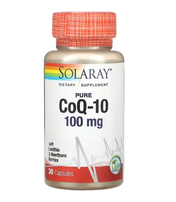 Coenzima CoQ10 pura, 100mg, 30 cápsulas, Solaray