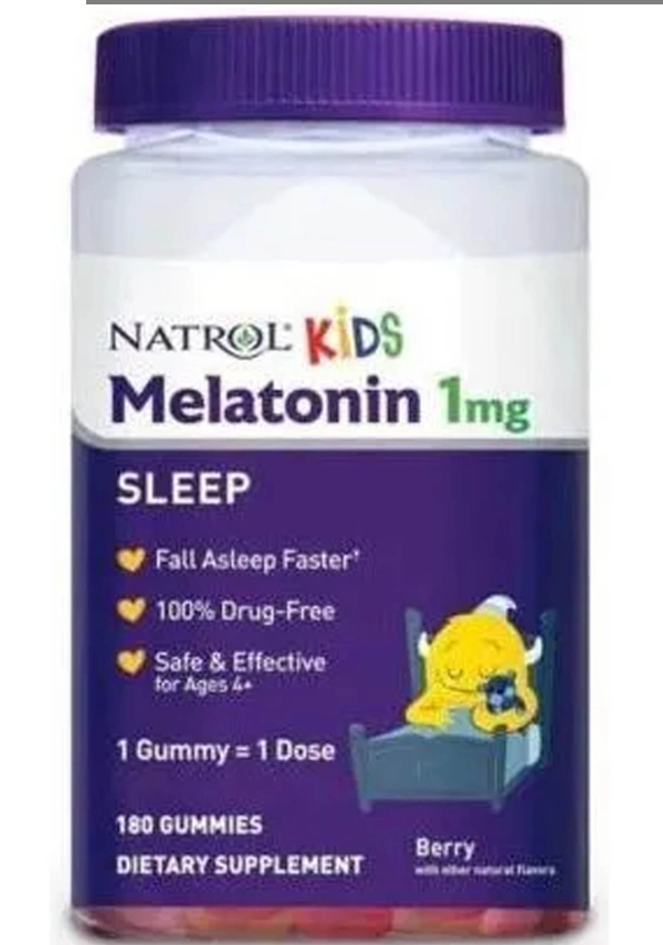 Melatonina Kids 1mg, 180 Gomas Sabor Frutas Silvestres, Natrol
