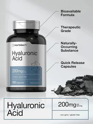 Ácido Hialurônico, 200mg, 150 Cápsulas, Horbaach