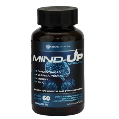 Mind-Up Nootrópico, Concentração, Foco e Energia, 60 Cápsulas, Essenza Nutricion