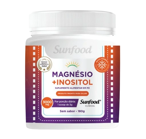 Magnésio + Inositol, 3000mg, 180g, Sunfood