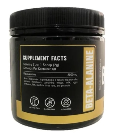 Beta Alanina. Cristais Ultra Puro, 120g Sem Sabor, Premium Line