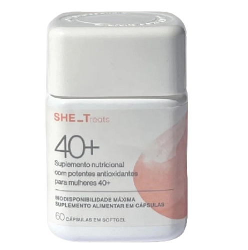 She Treats 40+, Blend de Ativos para Mulheres a Partir dos 40 Anos, 60 Cápsulas, Shetalks