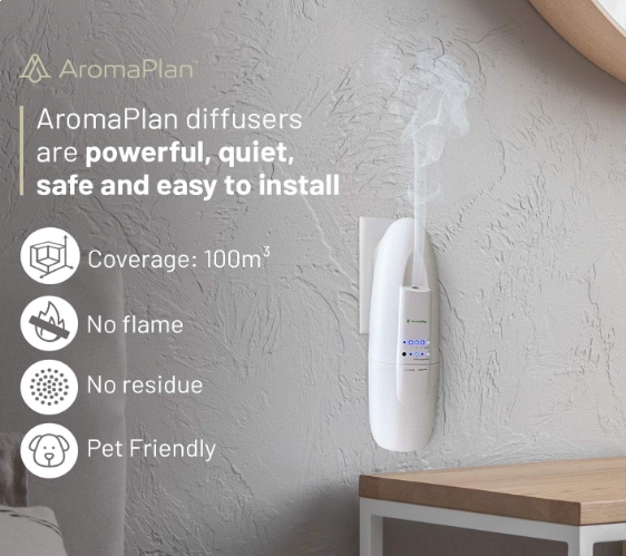 Difusor sem água plug-in, Para óleos essenciais, de parede, com Nanotecnologia, AROMAPLAN