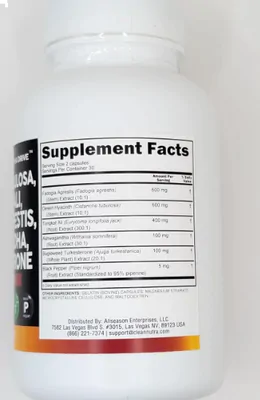 Alpha Drive, Cistanche Tribulosa com Tongkat Ali e Ashwagandha, 60 Cápsulas, Clean Nutraceuticals