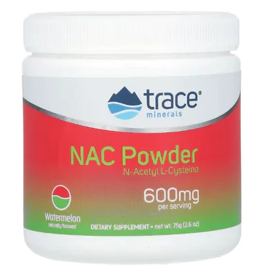 NAC em Pó, Sabor Melancia, 75g, Trace Minerals