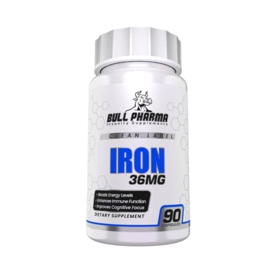 Iron Ferro (Bisglicinato Ferroso),  90 Cápsulas, Bull Pharma