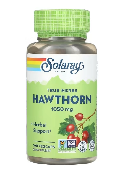 Hawthorn Espinheiro, 525mg, 100 VegCaps, Solaray