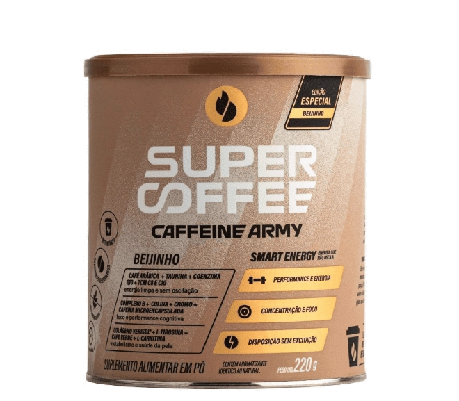 SuperCoffe 3.0 Energia, Foco e Concentração, 220g, Sabores, Caffeine Army