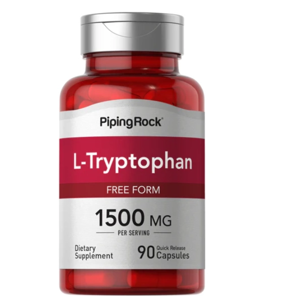 L-Triptofano 1500mg, 90 Cápsulas, PipingRock