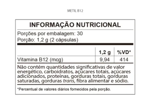 Metil B-12 600mg, 60 Cápsulas, Qualynutri