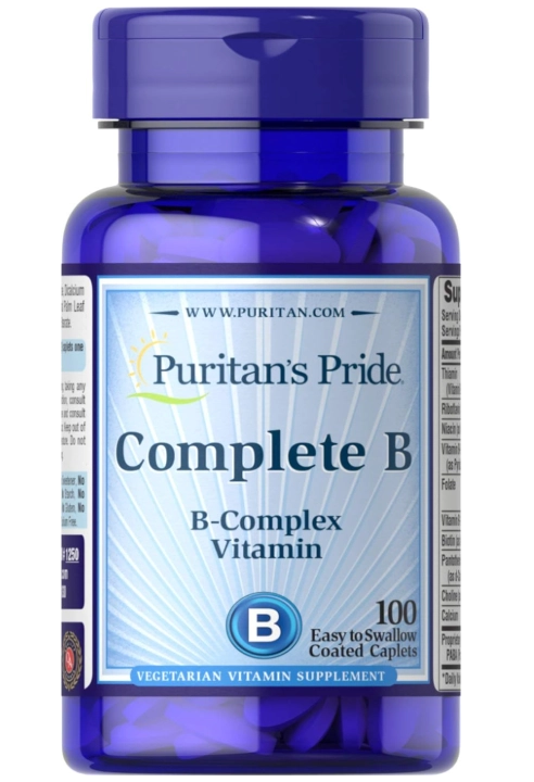 Complete B, Complexo de Vitamina B, 100 Comprimidos, Puritan's Pride