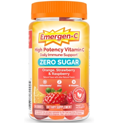Suporte Imunológico com Vitamina C, 36 Gomas Sem Açúcar, Emergen-C