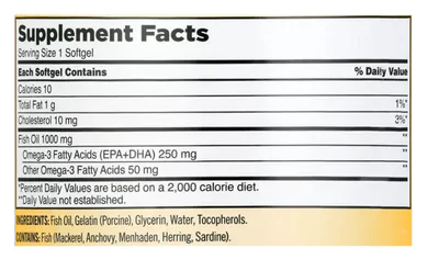 Fish Oil, 1000mg, 400Softgels, Kirkland