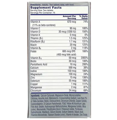 Multivitamínico, One-A-Day, Proativo acima de 65 anos, Para Homens e Mulheres, 150 Comprimidos