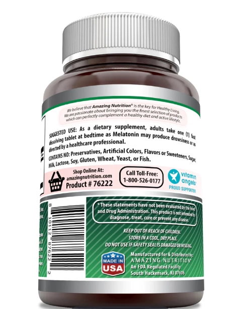 Melatonina 10mg, 365 Comprimidos Sabores, Amazing Formulas