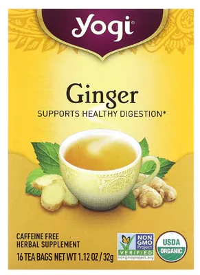 Gengibre Orgânico, 16 Saquinhos, 32g, Yogi 