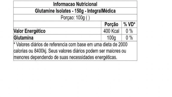 Glutamina Isolates, 150g em Pó, Sabor Neutro, Integralmedica
