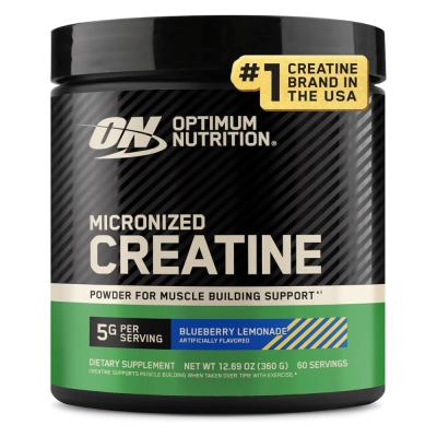 Creatina Micronizada, Força e Recuperação, 360gr, Blueberry Lemonade, Optimum Nutrition