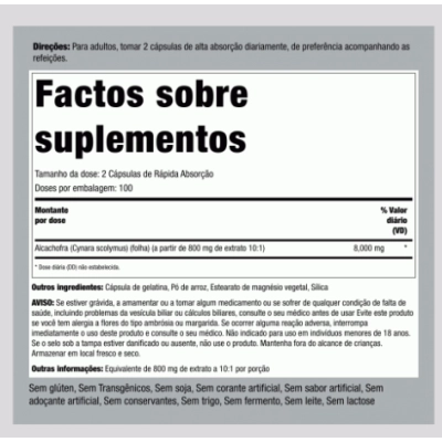 Artichoke Leaf 8000mg, Folha de Alcachofra, 200 Cápsulas, PipingRock