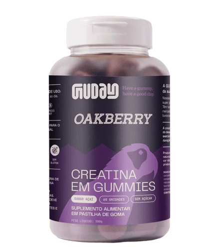 Creatina Oakberry, 60 Gomas Sabor Açai, Guday