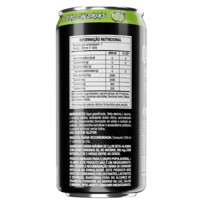 Energético Diabo Verde, Pre-Workout em Lata, 3 Unidades, 269ml cada, Sabores, FTW