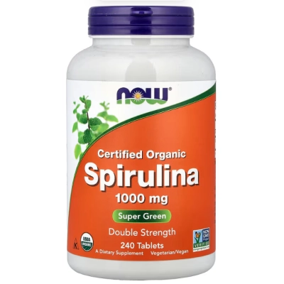 Spirulina 1000mg, Comprimidos Opções, Now