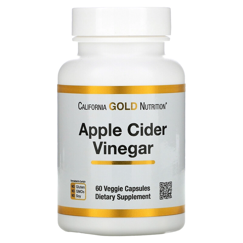 Apple Cider Vinegar (Vinagre de Maçã) , 60 Cápsulas, California Gold Nutrition