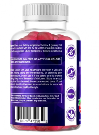 Melatonina 30mg, 60 Gomas Vag Sem Açúcar, Vitamatic