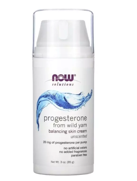 Progesterona, 20mg, Creme para Equilíbrio da Pele, 85g, Now