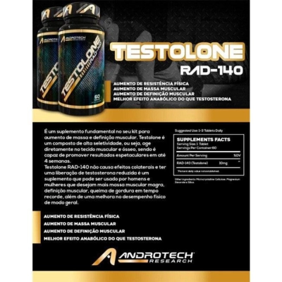 Testolone RAD-140, 10mg, 60 Tablets, Androtech