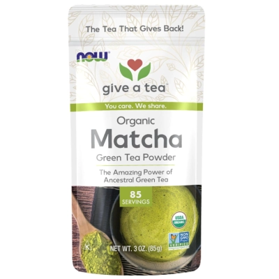 Chá Real, Matcha e Chá Verde Em Pó 85g, Now