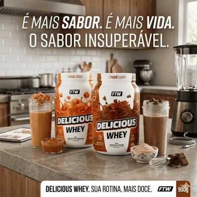 Whey Delicious, 900g Sabores, FTW