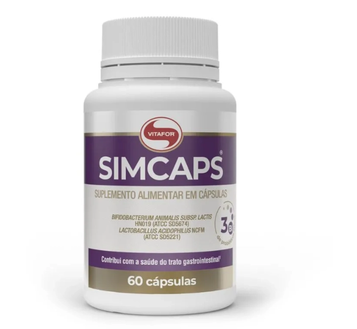 Simcaps, Auxilio na Saúde Gastrointestinal, 60 Cápsulas, Vitafor