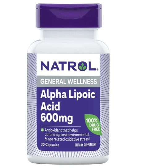Ácido Alfa Lipoico, 600 mg, 30 Cápsulas, Natrol