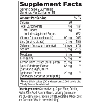 Immunity Sleep + Sabugueiro, Gomas para Sono e Imunidade, 36 Gummies - OLLY