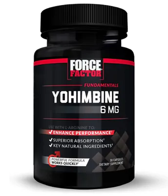 Extrato de casca Yohimbine 6mg, 30 cápsulas,  Force Factor