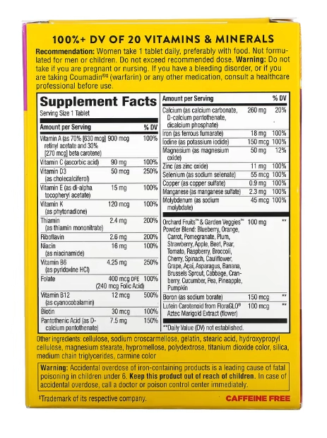 Alive, Multivitamínico Completo Feminina, 50 Comprimidos, Nature's Way