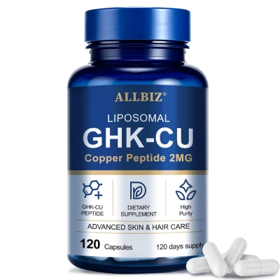 Liposomal GHK-Cu, Peptídeo de Cobre, 2mg, 120 Cápsulas, ALLBIZ Liposomal GHK-Cu, Peptídeo de Cobre, 2mg, 120 Cápsulas, ALLBIZ