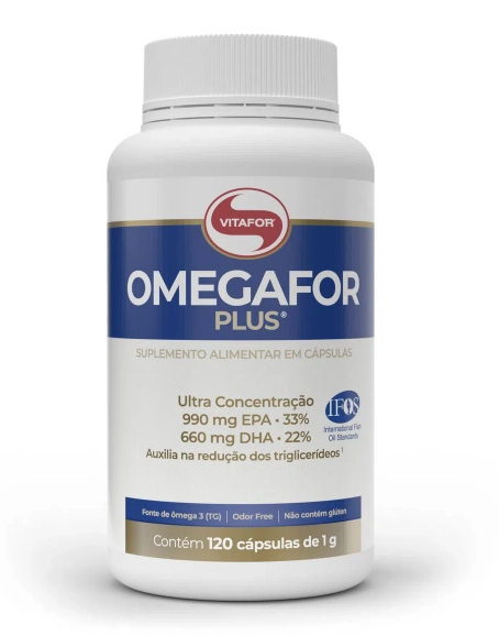 Ômegafor Plus, EPA 990MG/ DHA 660MG, 120 Cápsulas, Vitafor