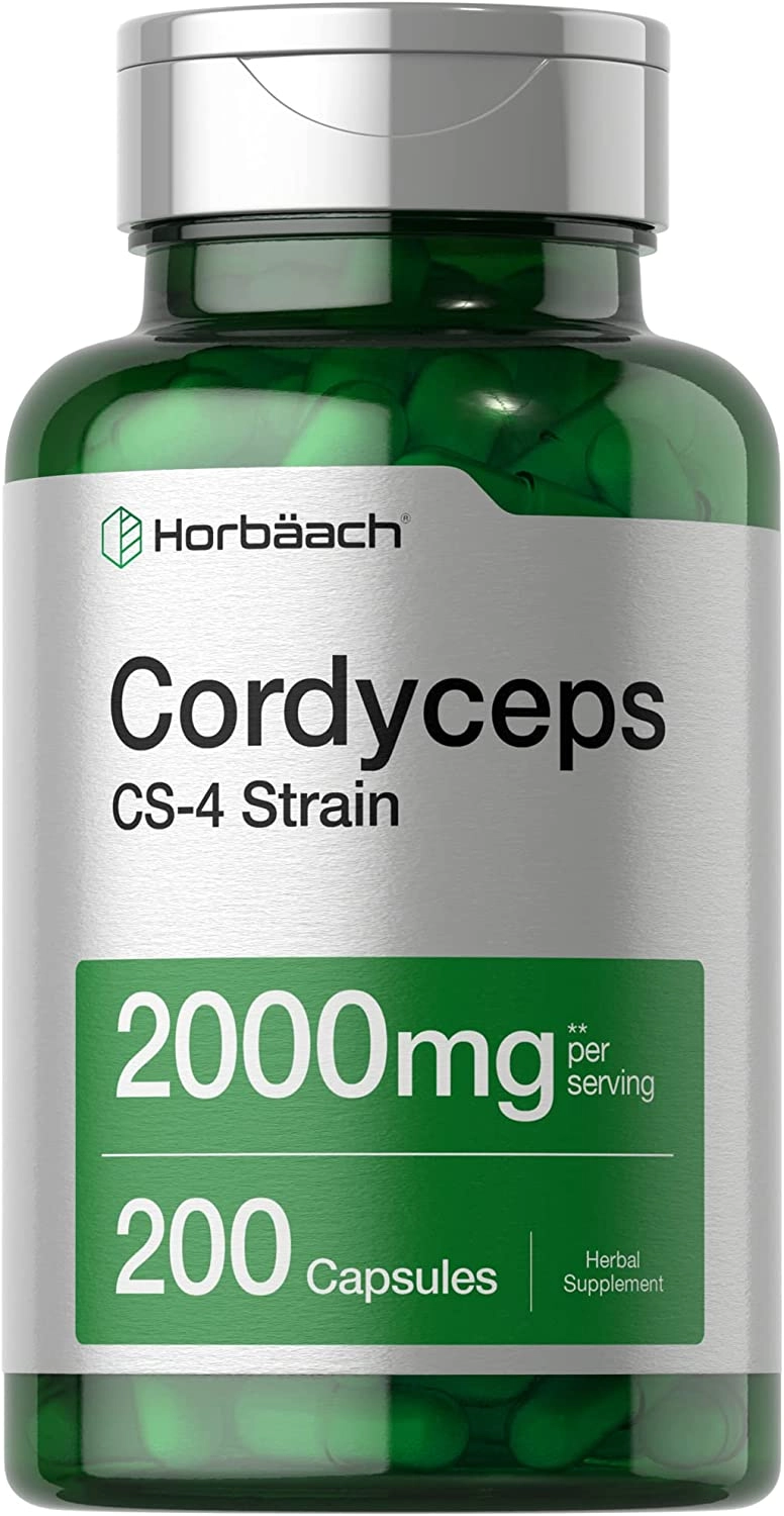Cordyceps, 2000mg, 200 Cápsulas, Horbaach