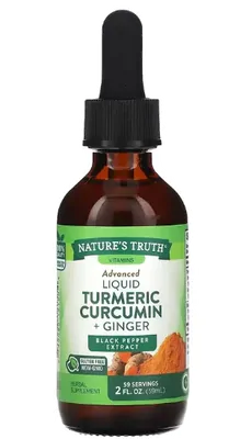 Cúrcuma Líquida , Curcumina + Gengibre, 59ml, Nature's Truth