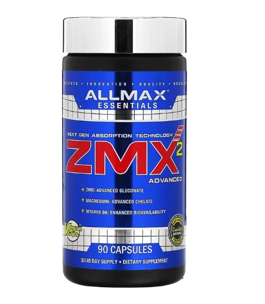 ZMX2 Magnésio Quelato de Alta Absorção, 90 Cápsulas, AllMax Nutrition