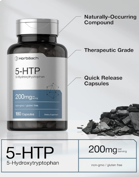 5HTP 200mg, 180 Cápsulas, Horbaach