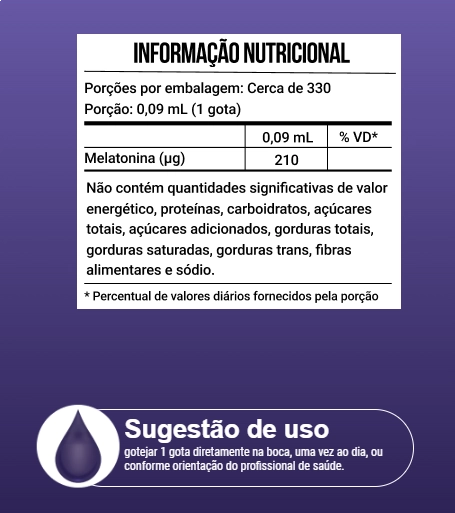 Melaton Drops, Melatonina 210mcg, 30ml Sabor Maracuja, Endogen