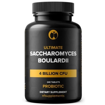 Probiótico Saccharomyces Boulardii, 4 bilhões de UFC, 240 Comprimidos, Natural Foundation Supplements