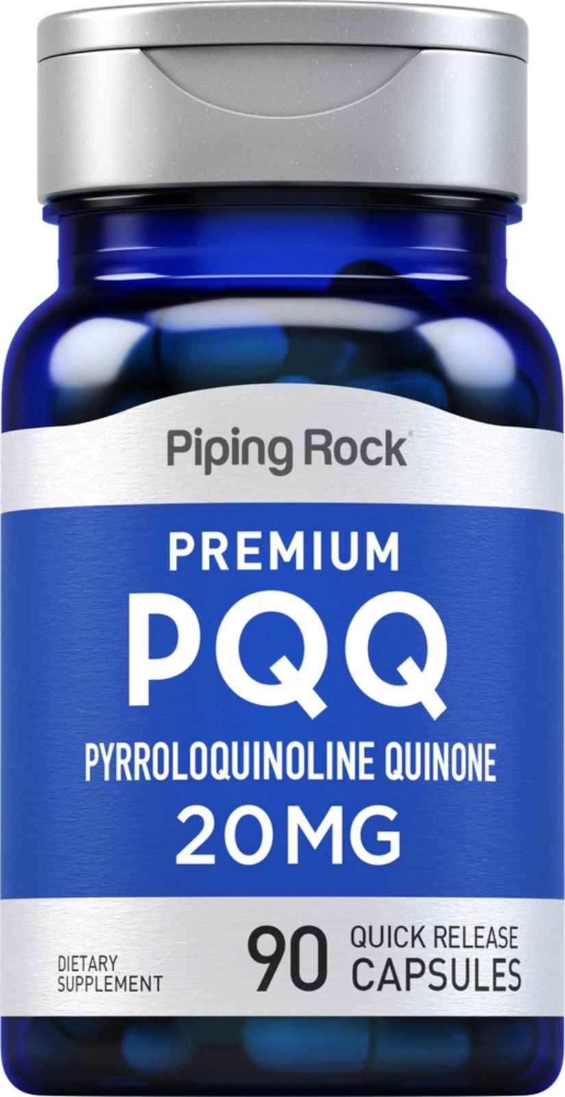 PQQ Pirroloquinolina Quinona 20mg, 90 Cápsulas, PipingRock